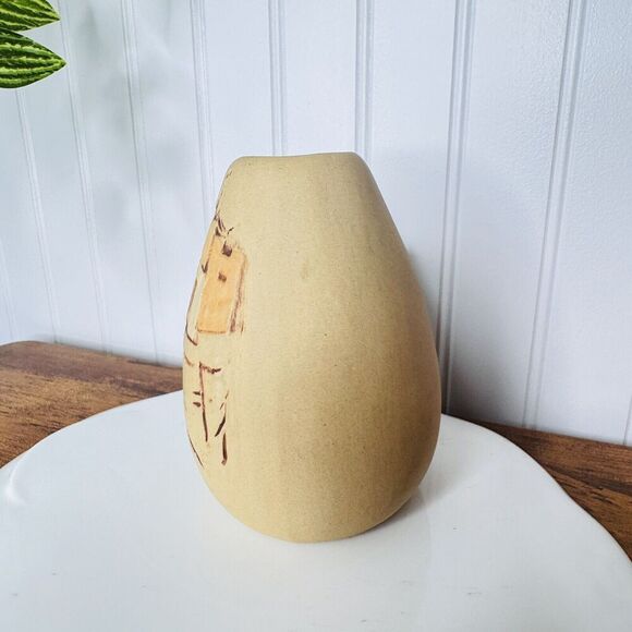 Vintage Janet Haefner Southwestern Pottery 5" Handcrafted Vase Signed 5” - Picture 5 of 10